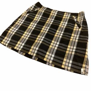 Lija Green and Yellow Plaid Mini Skort 
Size 10 - Pre-Loved